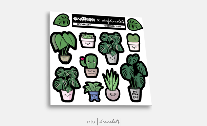 Image of NTS x SEVERESKY KAWAII PLANT STICKER SHEET 