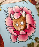 Image 2 of Flower kitty square print 21x21cm
