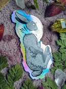Image 2 of Headless rabbit holo sticker
