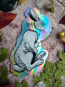 Image 3 of Headless rabbit holo sticker