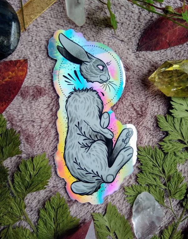 Image of Headless rabbit holo sticker