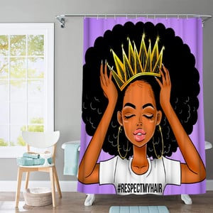 Image of RESPECT MY HAIR SHOWER CURTAIN 