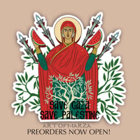 Image 1 of Most Holy Theotokos, Save Gaza! Sticker [PREORDER]