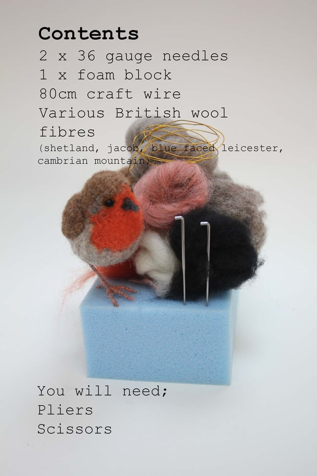 Needle felt a Robin kit