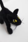 Black cat needle felting kit
