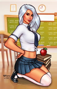 Image of White Widow #5 McKay School Girl Chrome Variant