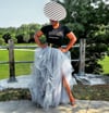 High-Split Tulle Skirt 