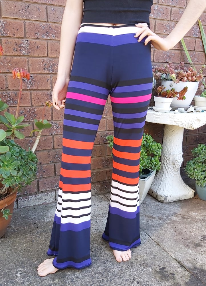 Image of KAT Pants - blue/orange/white stripe