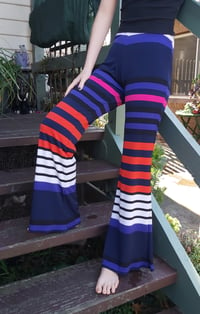 Image 2 of KAT Pants - blue/orange/white stripe