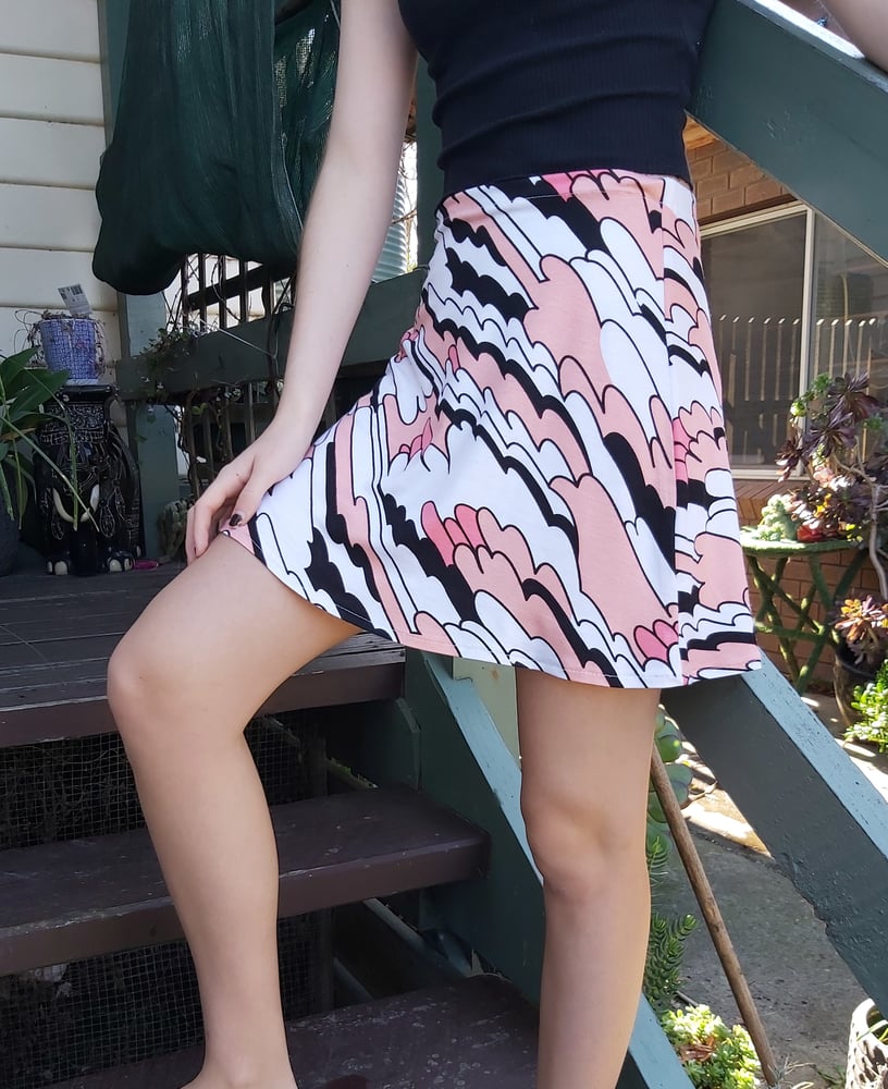 Image of KAT Skirt - peach clouds