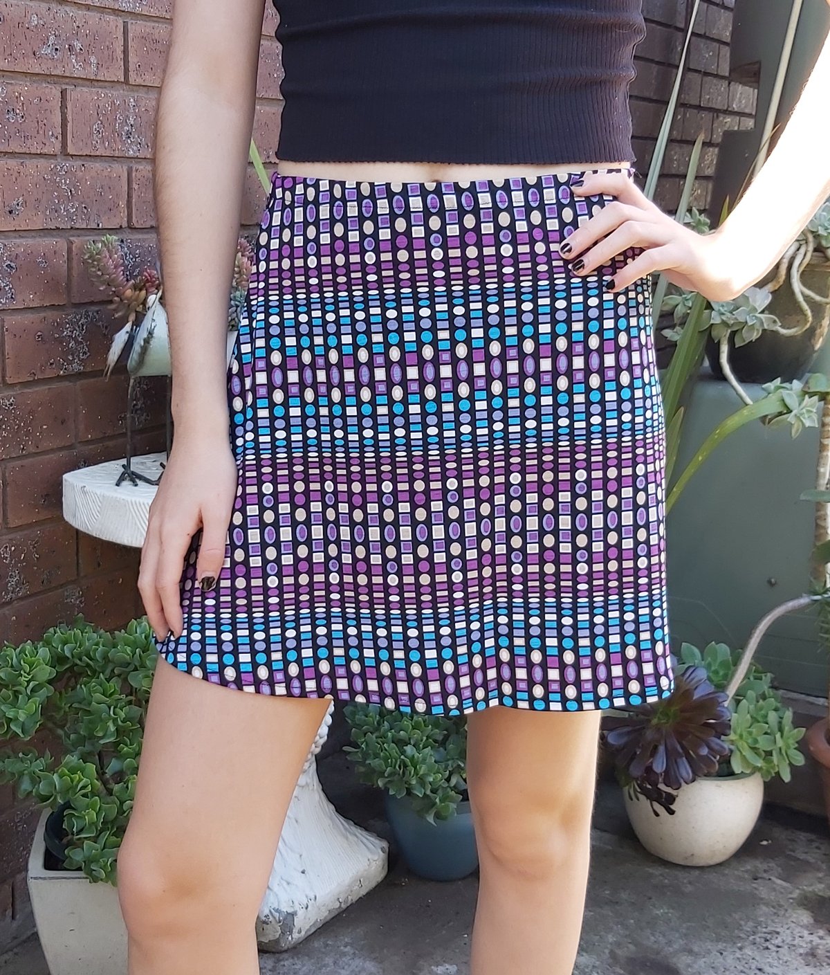 Image of Kat skirt purple spot