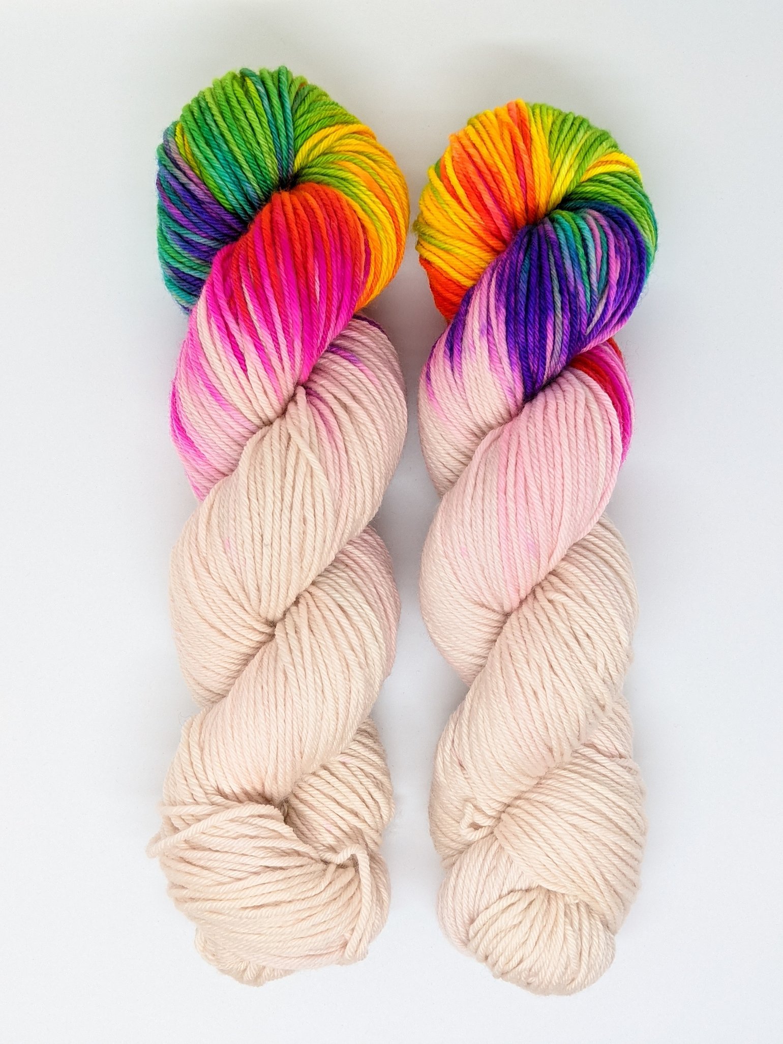 Hand Dyed Rainbow Yarn