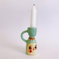 Image 2 of Candle Stick Holder - Blue Hair