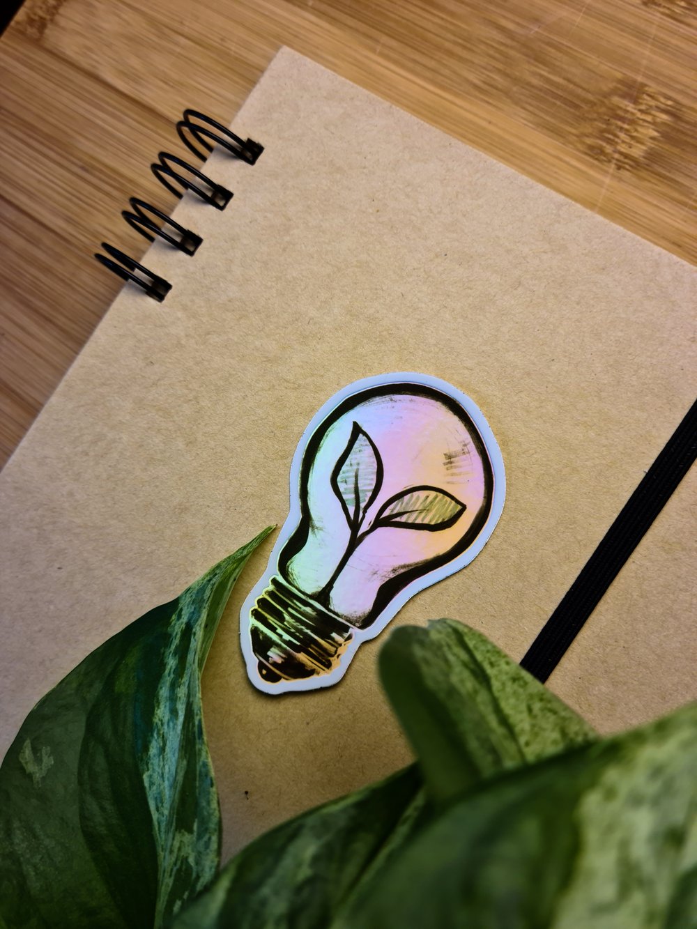 The Green Lightbulb - Holographic Sticker
