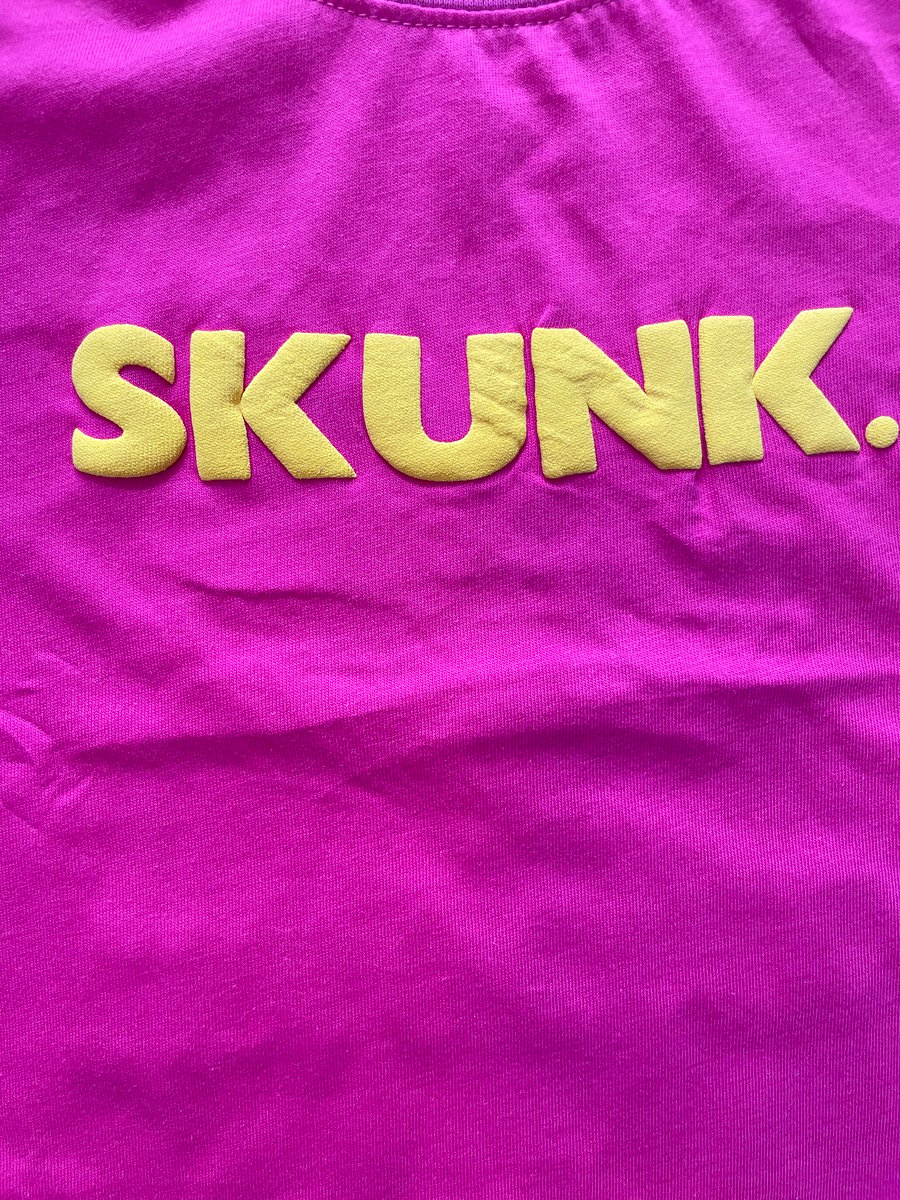 Image of Skunk the world tour tee (Pink/yellow)