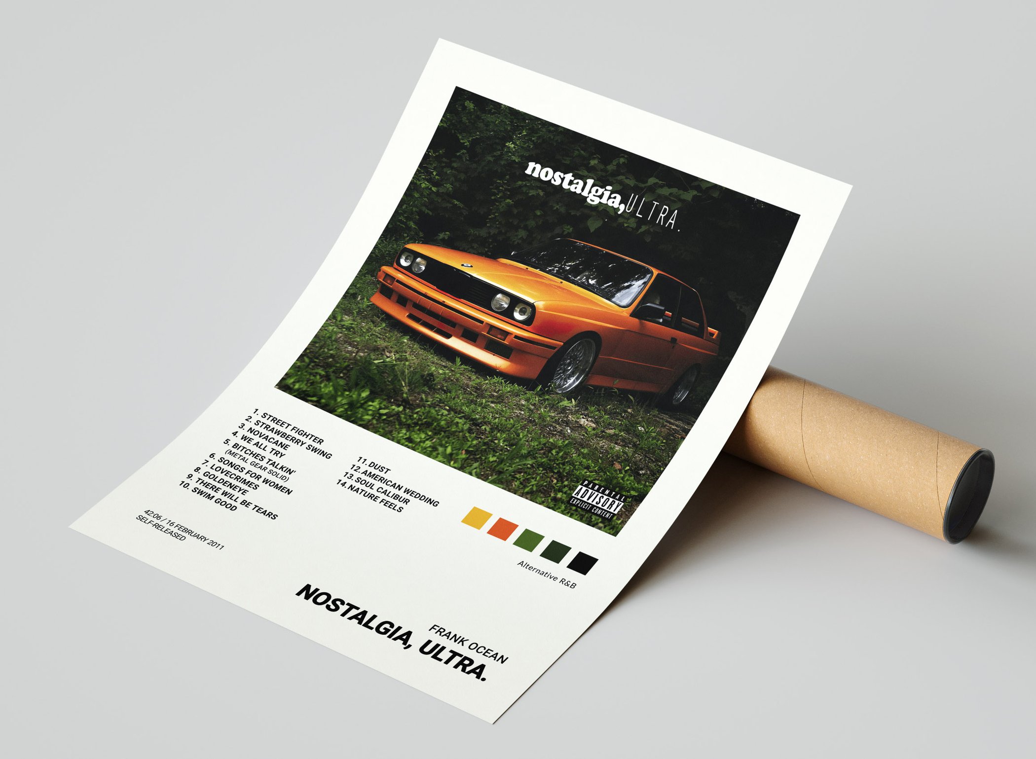 Frank Ocean Nostalgia, Ultra Album Cover Poster Architeg Prints