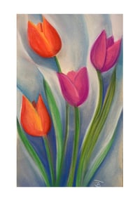 Image 1 of Fractured Pastel Tulips