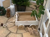 Image 3 of Wooden vintage  cart trolley white