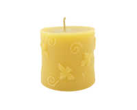 100% Pure Beeswax Pillar Candle ~ Buzzing Bee 