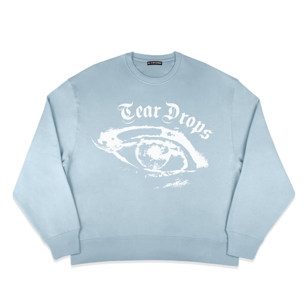 Image of Tear Drops Sweatshirt (Pastel Blue) 