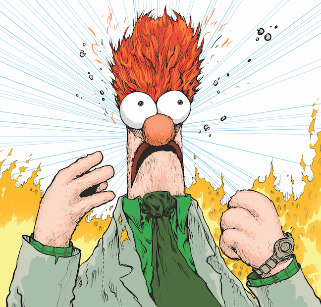 Image of Crazy Science puppet art print