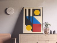 Image 3 of Bauhaus Exhibition Vintage Geometric Poster