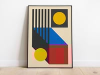 Image 1 of Bauhaus Exhibition Vintage Geometric Poster