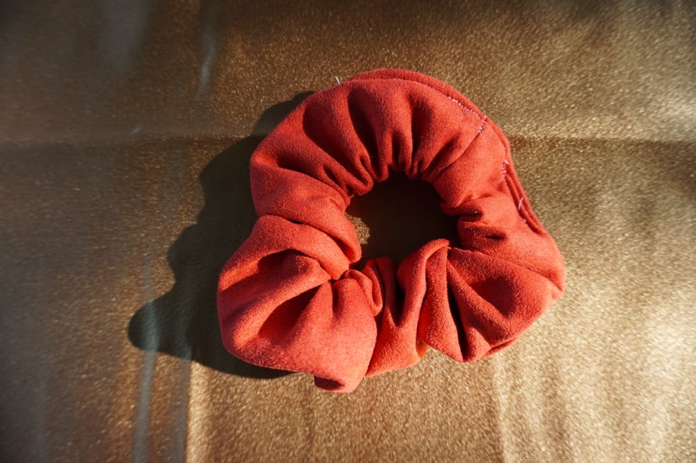 Image of Terra-cotta Suede Scrunchie/Headband  