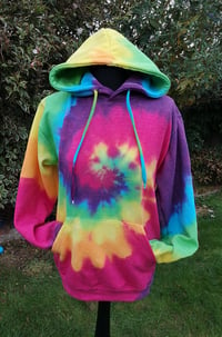 Image 1 of Adult unisex rainbow spiral hoodie