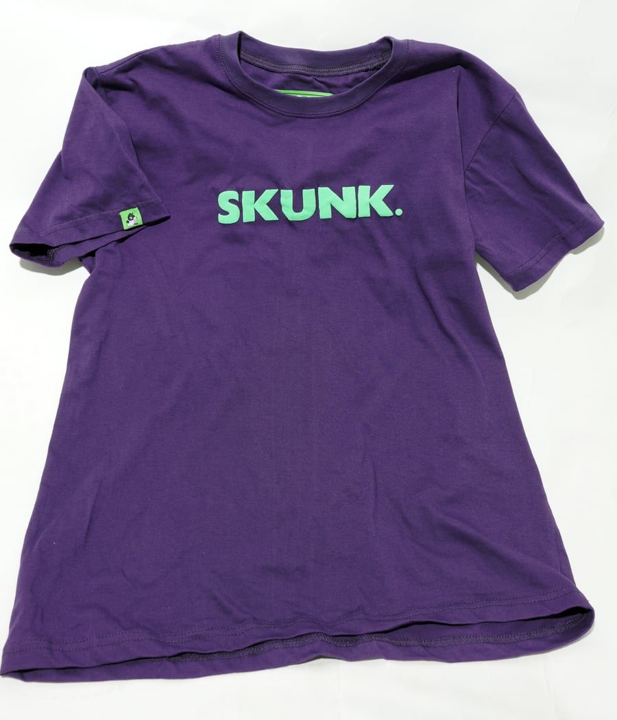 Image of Skunk the world tour tee (Purple/slime)