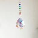 Rainbow Raindrop Suncatcher - Glass Multi Colour Crystals