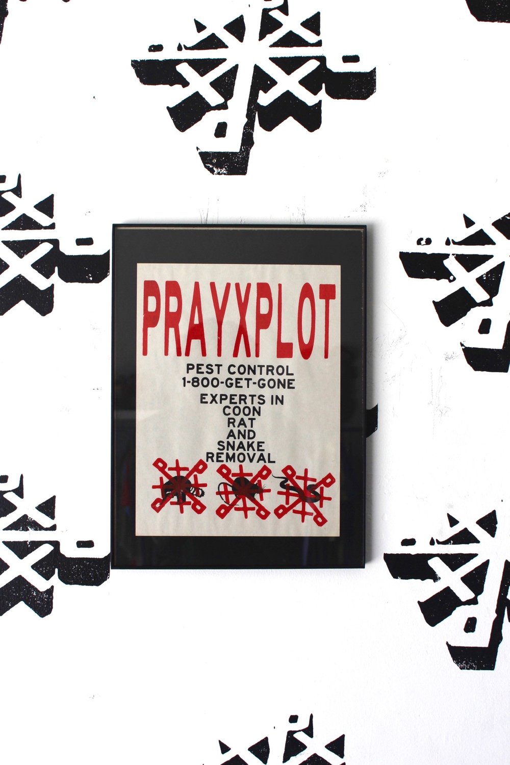 “Pest Control” 2 Color Framed Silkscreen Print on Paper