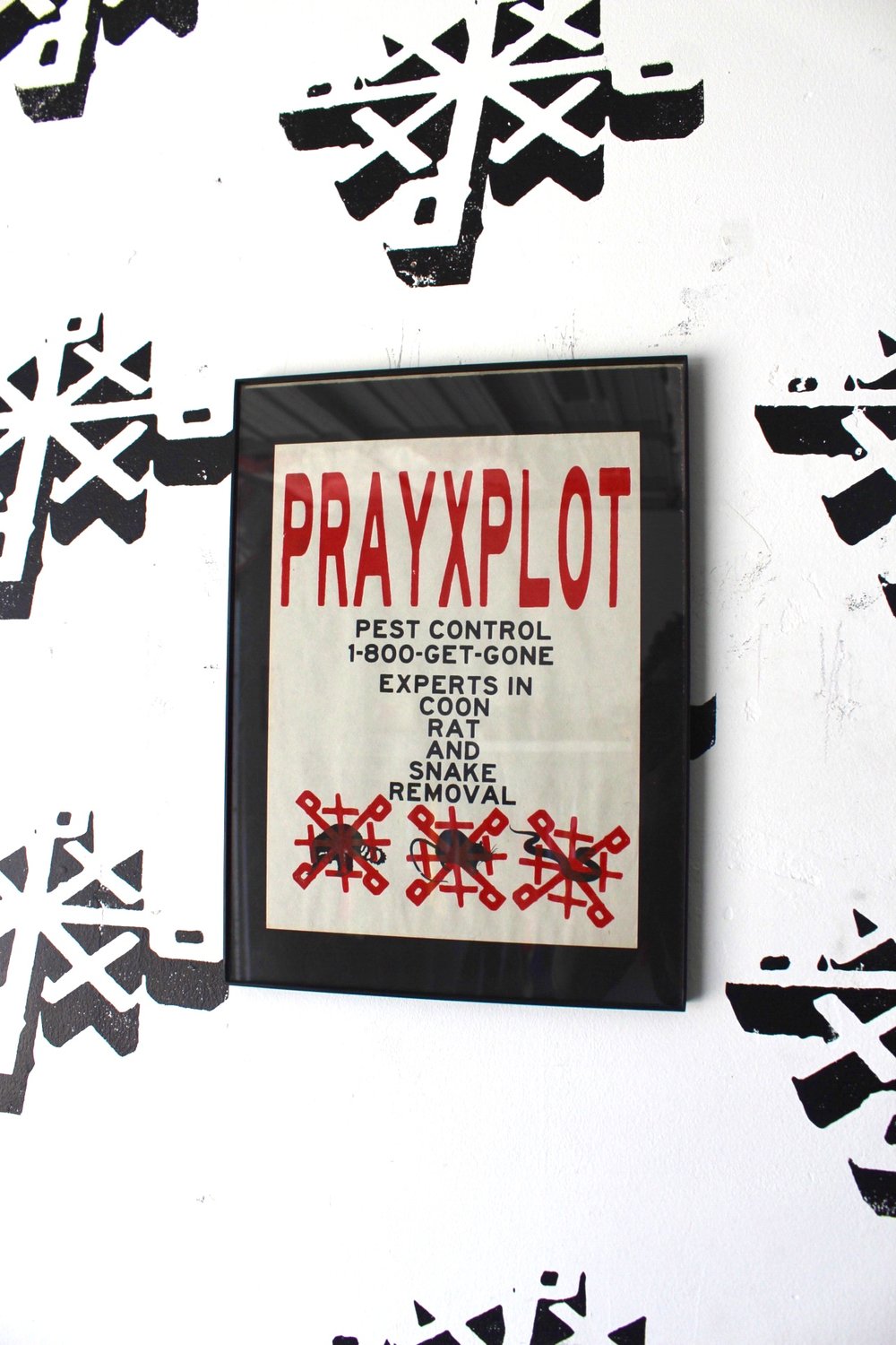 “Pest Control” 2 Color Framed Silkscreen Print on Paper