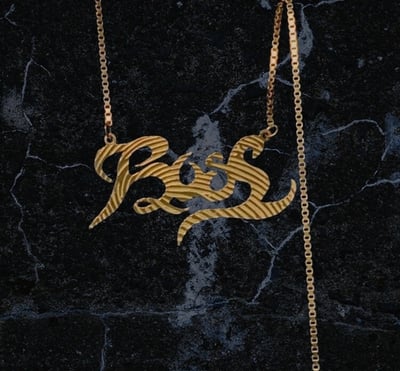 Image of OPTIMIST Necklace (Box Chain with Fingerprint on the front of pendant) Tony B.O.S.S., Inc.