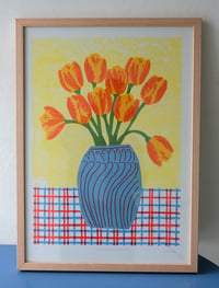 Image 1 of Tulips Still Life Collage – Risograph print