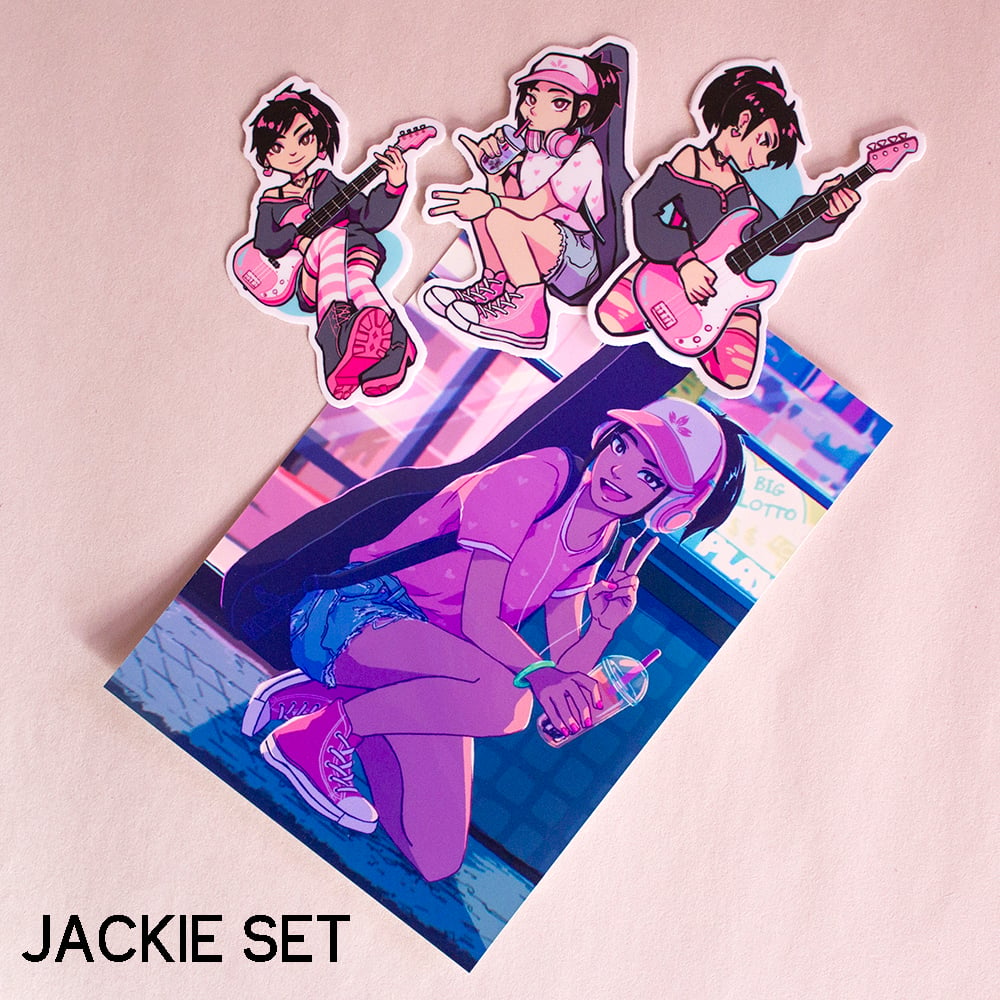 3" Vinyl stickers: Jackie