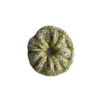 Image 1 of Knit scrunchie in chartreuse marl