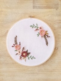 White Linen Floral Hoop