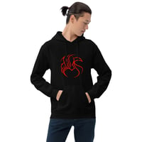 Image 1 of IVSUR Red Logo Hooded Sweatshirt