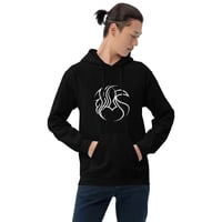 Image 1 of IVSUR White Logo Hooded Sweatshirt