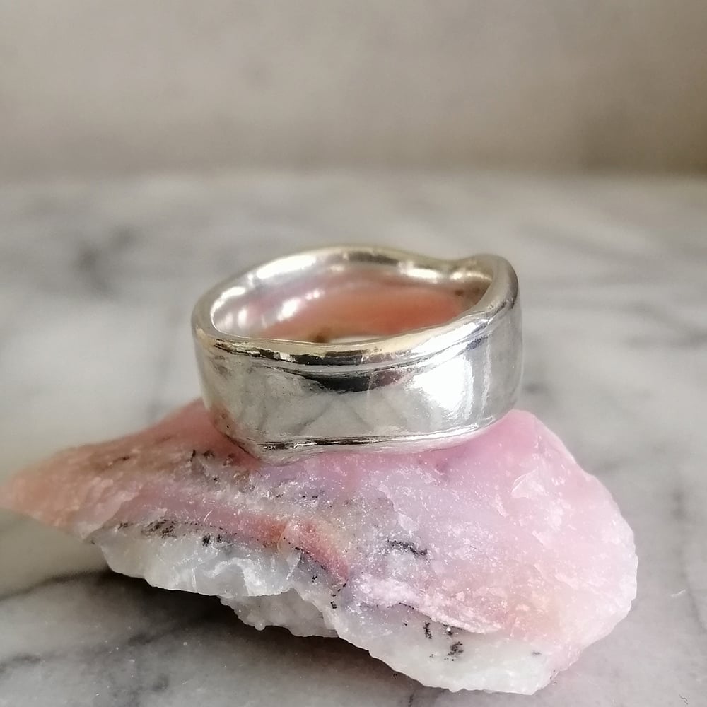Image of Cast silver ring #41