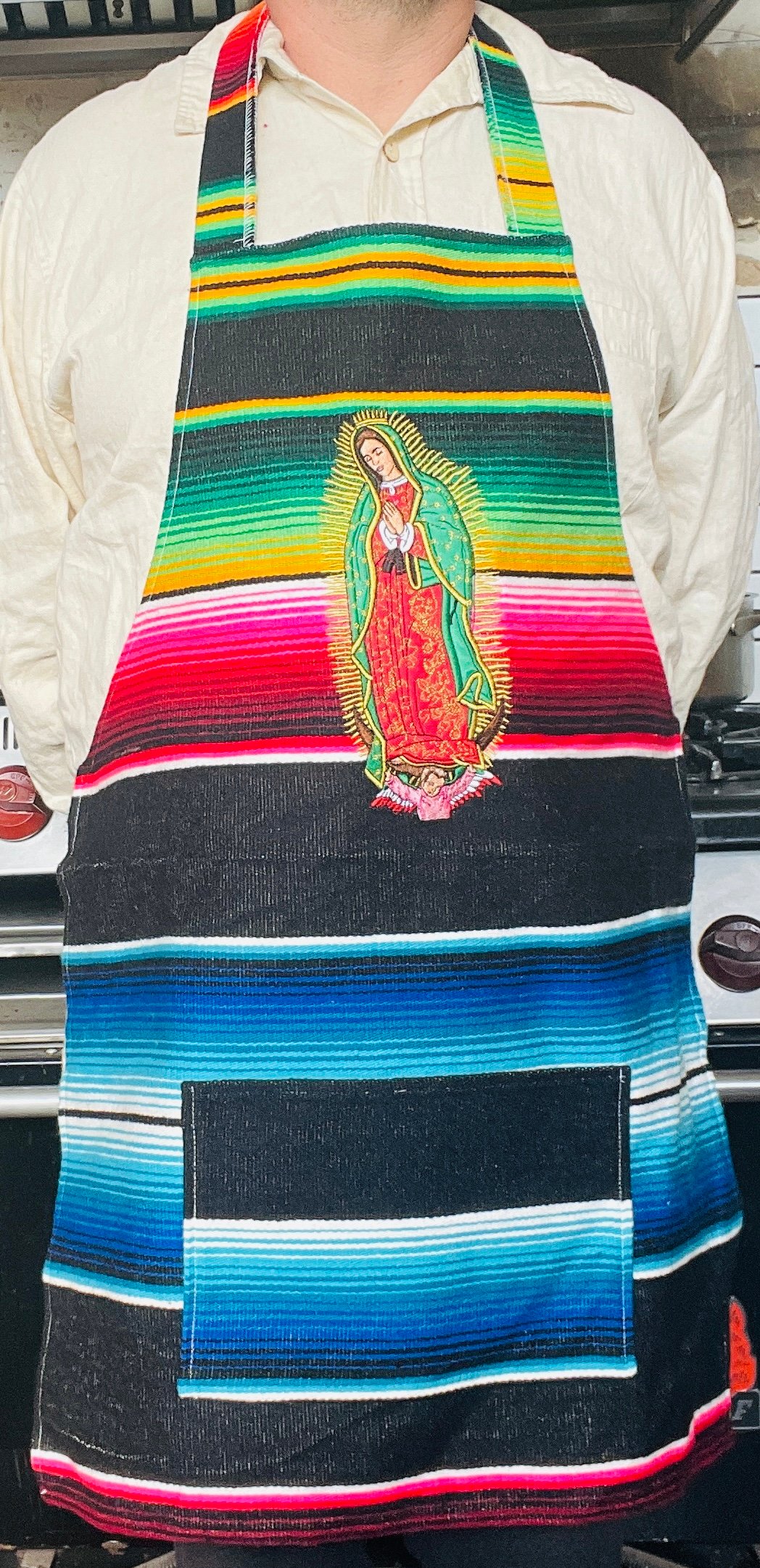 Image of Virgin of Guadalupe Unisex Apron with Pocket
