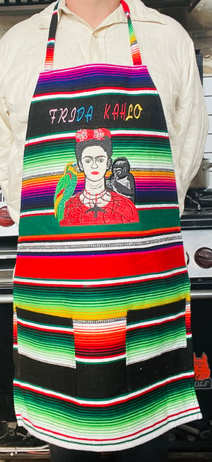 Image of Frida Kahlo Sarape Unisex Apron with Pocket