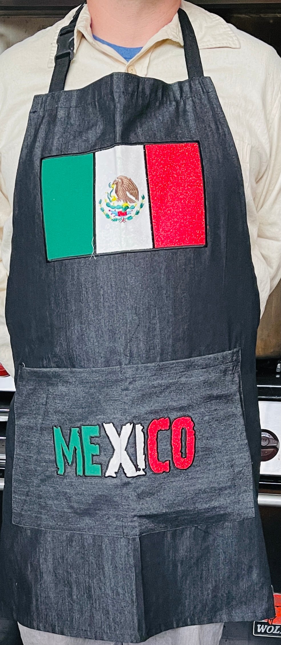 Image of Mexico Sarape Unisex Apron with Pocket