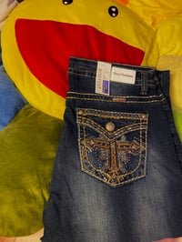 Image 2 of Brow Jeweled Cross Jeans 