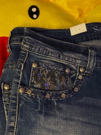 Image 4 of Cool blue Jeweled Jeans