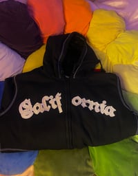 Image 2 of Black California Zip Up Hoodie