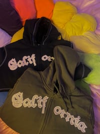 Image 3 of Green California Zip Up Hoodie