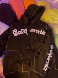 Image 1 of Brown California Zip Up Hoodie