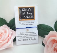 Image 1 of Personalised 1st day at school bracelet, 1st day at school gift